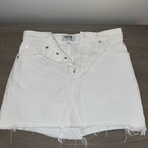 Agolde Parker White Denim Skirt - Size 27